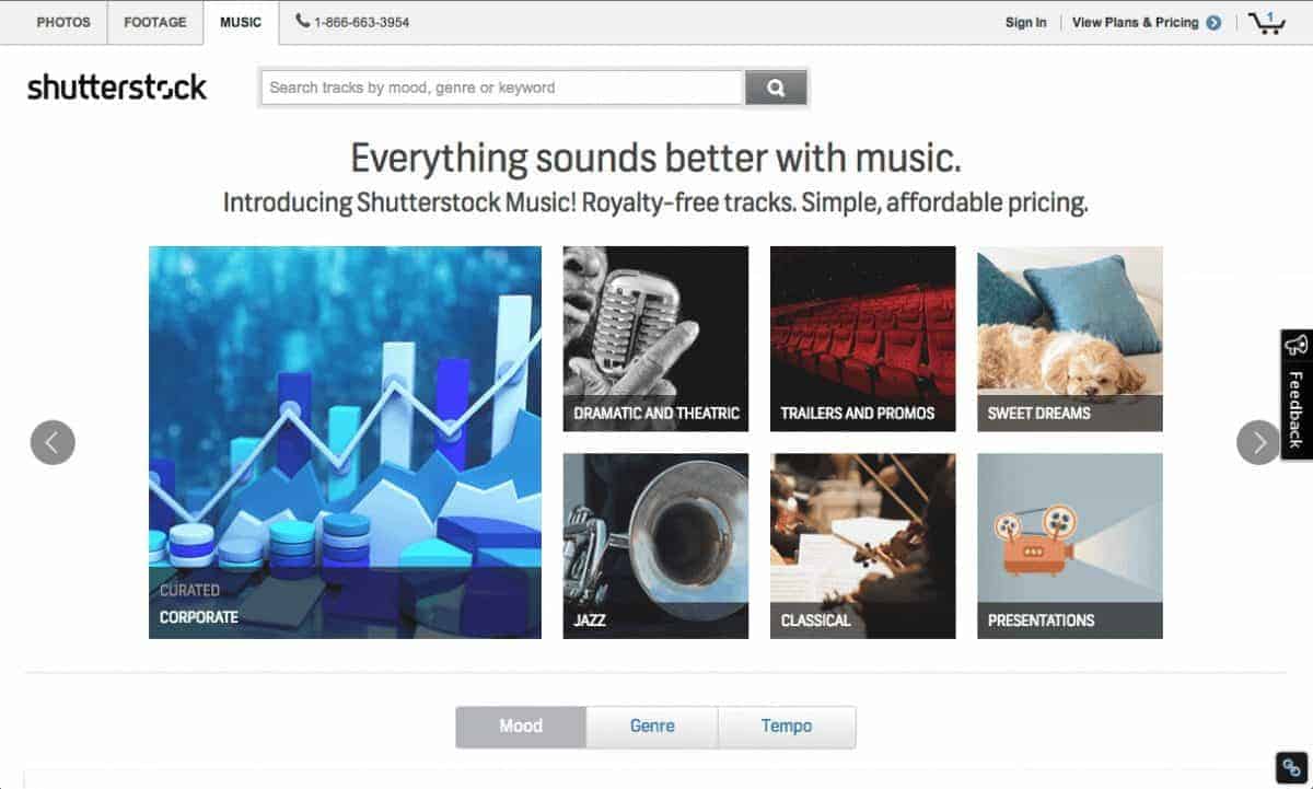  Shutterstock tutvustab muusikakogu