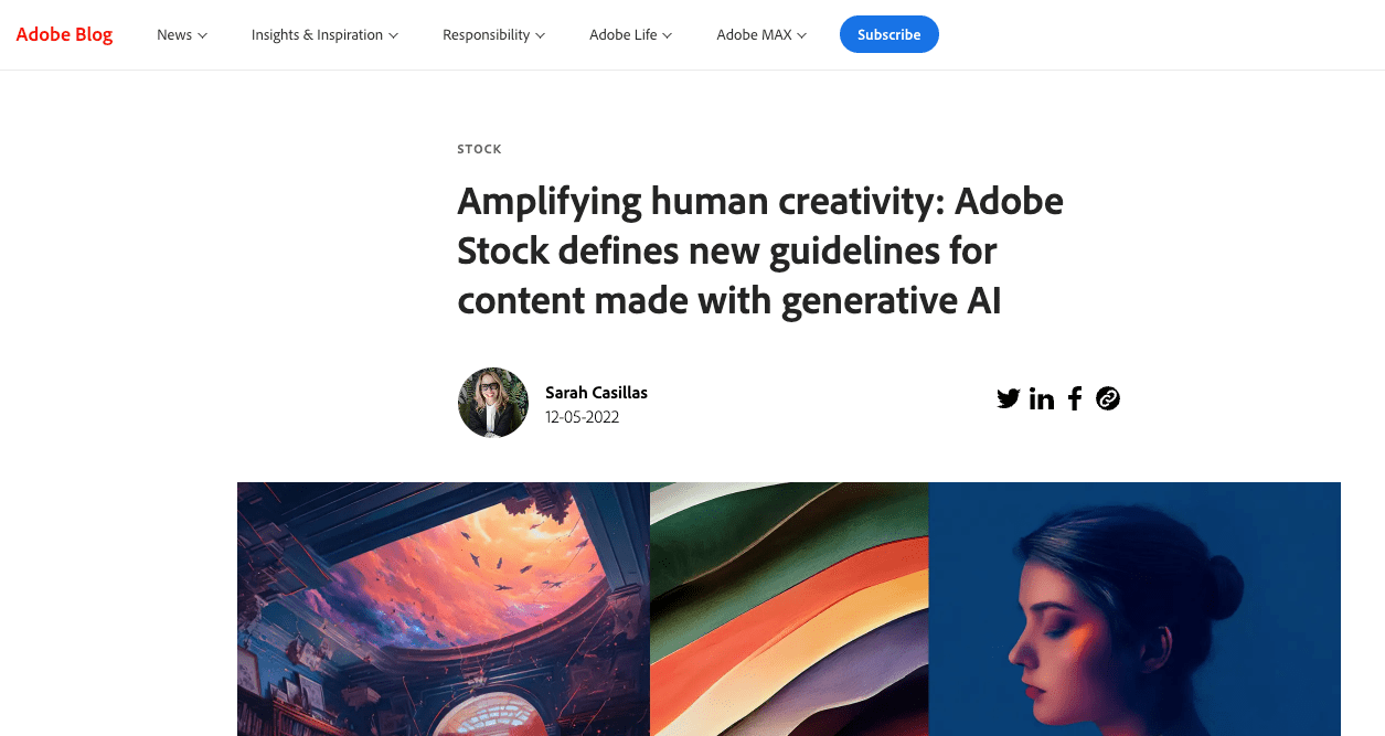  Adobe Stock accetta ufficialmente le immagini generate dall'intelligenza artificiale nella sua libreria