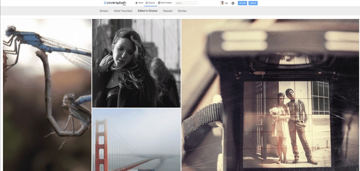 Coversplash - Krásné sociální webové stránky pro fotografy se systémem webshopu